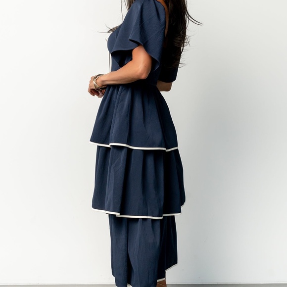 Baltic Born Madrid Tiered Dress | Navy Size XL - Picture 4 of 5